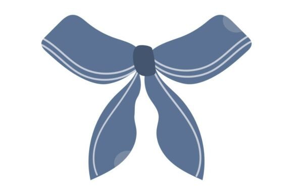 Blue Sailor's Bow: Graphics for Crafts and Digital Selling