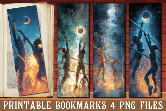 Epic Volleyball Player Match Bookmark: Graphics and Crafts