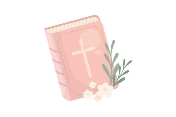 Floral Bible Embroidery Design