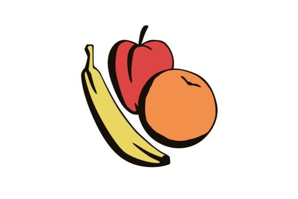Fresh Fruit Snack Graphics for Crafts