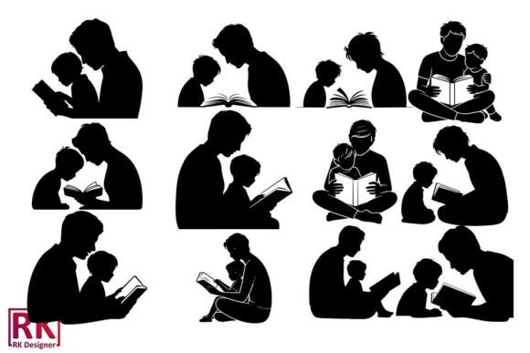 People Reading Books Bundle Vecto Graphics