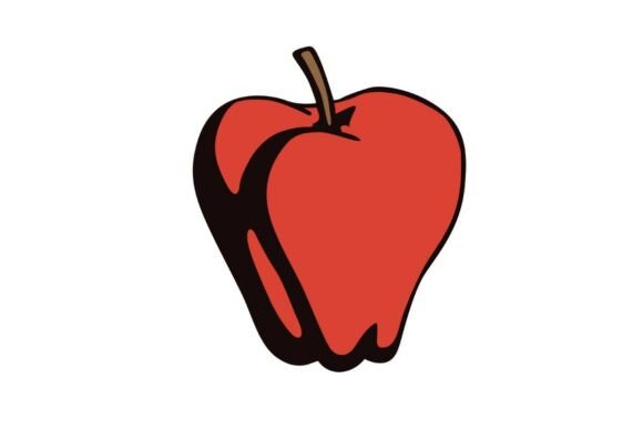 Red Orchard Apple: A Versatile Graphic Design Asset for Crafts and Creative Projects