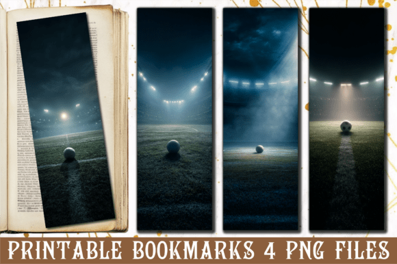 Soccer Field Night Lights PNG Bookmark