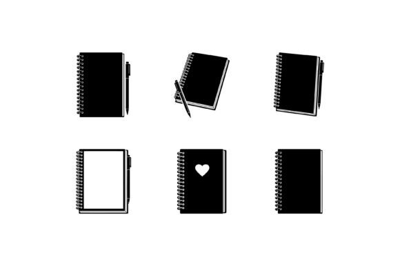 Spiral Notebook Icon Set for Graphics and Crafts